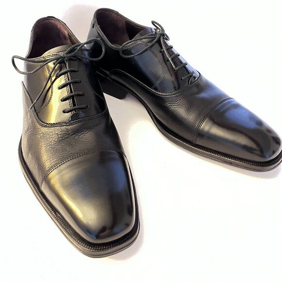 Black Cap Toe Dress Shoe - Picture 4 of 8
